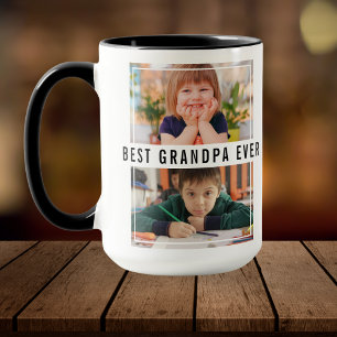 Beste Opa je Großkinder 2 FotoCollage Tasse