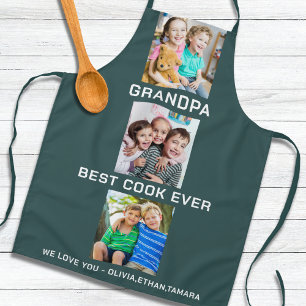 Beste Opa je Großkinder 3 Collage Green Schürze