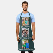 Beste Opa je Großkinder 3 Collage Green Schürze (Getragen)