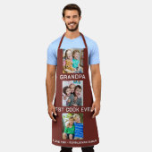 Beste Opa je Großkinder 3 Foto Collage Maroon Schürze (Getragen)