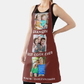 Beste Opa je Großkinder 3 Foto Collage Maroon Schürze (InSitu)