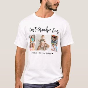 Beste Opa je Großkinder 5 FotoCollage T-Shirt