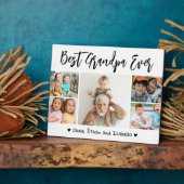 Beste Opa je Großkinder 5 FotoCollage weiß Fotoplatte (Seite)