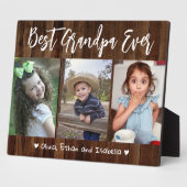 Beste Opa je Großkinder Holz 3 FotoCollage Fotoplatte (Seite)