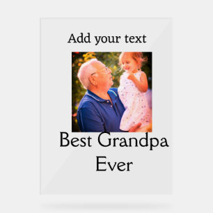Beste Opa je Großvater Foto Geschenke tex Acrylschild