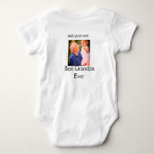 Beste Opa je Großvater Foto Geschenke tex Baby Strampler (Rückseite)