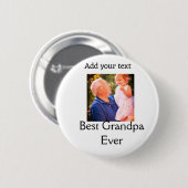 Beste Opa je Großvater Foto Geschenke tex Button (Vorne & Hinten)