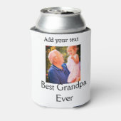 Beste Opa je Großvater Foto Geschenke tex Dosenkühler (Kanne Rückseite)