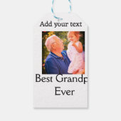 Beste Opa je Großvater Foto Geschenke tex Geschenkanhänger (Rückseite)