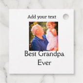 Beste Opa je Großvater Foto Geschenke tex Geschenkanhänger (Rückseite)