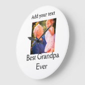 Beste Opa je Großvater Foto Geschenke tex Große Wanduhr (Winkel)