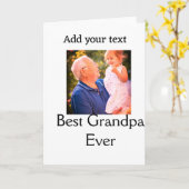 Beste Opa je Großvater Foto Geschenke tex Karte (Gelbe Blume)