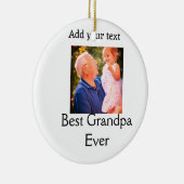 Beste Opa je Großvater Foto Geschenke tex Keramik Ornament (Rechts)