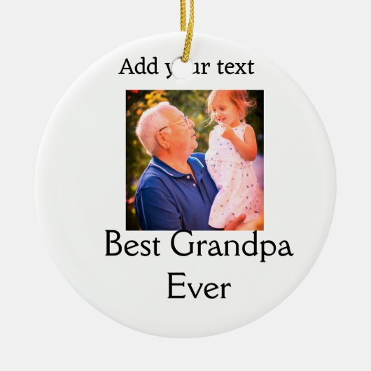 Beste Opa je Großvater Foto Geschenke tex Keramik Ornament (Vorne)
