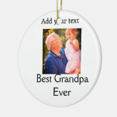 Beste Opa je Großvater Foto Geschenke tex Keramik Ornament (Links)