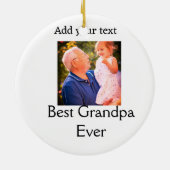 Beste Opa je Großvater Foto Geschenke tex Keramik Ornament (Hinten)