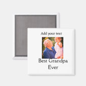 Beste Opa je Großvater Foto Geschenke tex Magnet (Vorderseite/Rückseite)