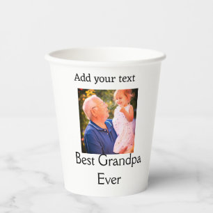 Beste Opa je Großvater Foto Geschenke tex Pappbecher