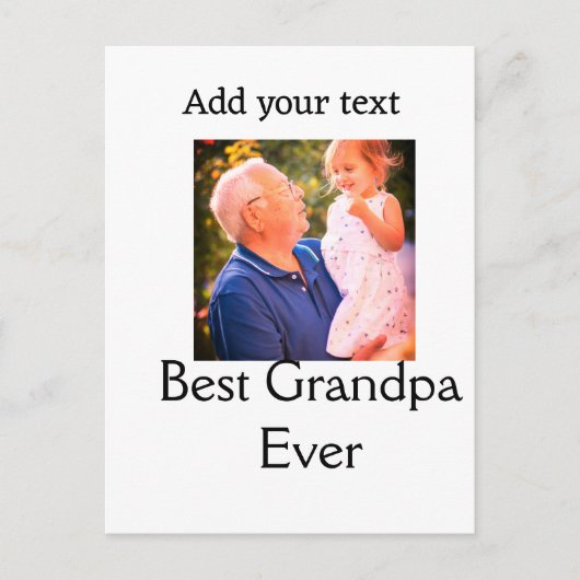 Beste Opa je Großvater Foto Geschenke tex Postkarte (Vorderseite)