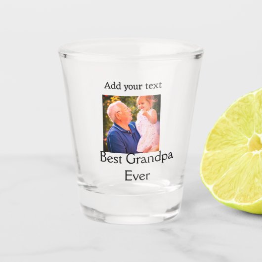 Beste Opa je Großvater Foto Geschenke tex Schnapsglas (Vorderseite)