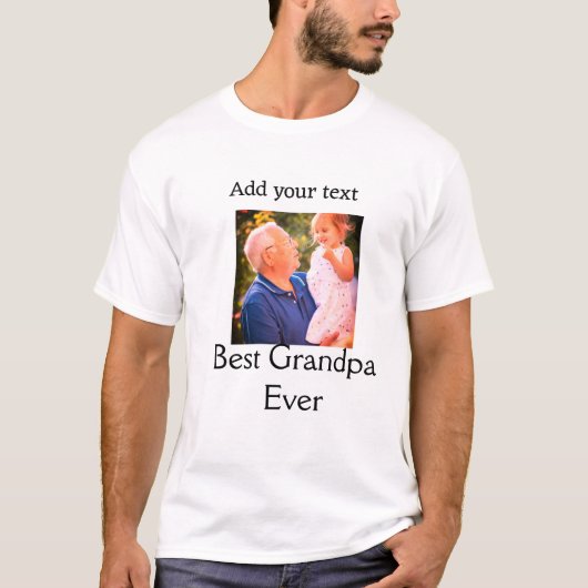 Beste Opa je Großvater Foto Geschenke tex T-Shirt (Vorderseite)