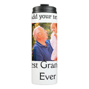 Beste Opa je Großvater Foto Geschenke tex Thermosbecher
