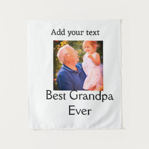 Beste Opa je Großvater Foto Geschenke tex Wandteppich