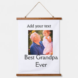 Beste Opa je Großvater Foto Geschenke tex Wandteppich Mit Holzrahmen