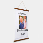 Beste Opa je Großvater Foto Geschenke tex Wandteppich Mit Holzrahmen (Gewinkelt)