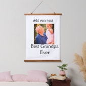 Beste Opa je Großvater Foto Geschenke tex Wandteppich Mit Holzrahmen (Schlafzimmer)