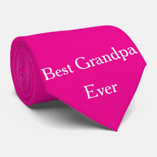 Beste Opa je Großvater Großvater Hot Pink Custom Krawatte