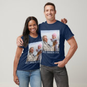 Beste Opa je Großvater und Baby Foto Navy T-Shirt (Unisex)