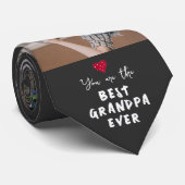 Beste Opa je Herz 4 FotoCollage Krawatte (Gerollt)