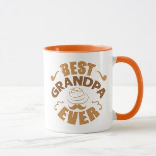 Beste Opa je - Hut- und Pipe-Illustration Tasse