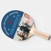 Beste Opa je individuelles FotoCollage Tischtennis Schläger (Seitenansicht)
