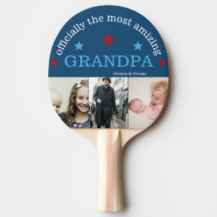 Beste Opa je individuelles FotoCollage Tischtennis Schläger