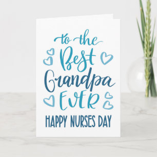 Beste Opa je Krankenpflege Typografie am Tag der G Karte