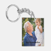 Beste Opa je kundenspezifisches 2-Foto doppelseiti Schlüsselanhänger (Vorderseite links)