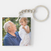 Beste Opa je kundenspezifisches 2-Foto doppelseiti Schlüsselanhänger (Rückseite)