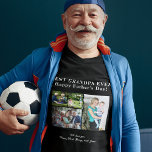 Beste Opa je Liebe Sie Foto Collage schwarz T-Shirt<br><div class="desc">Moderne zeitgenössische BEST GRANDPA EVER Happy Vatertag 4 Familie Foto Collage Sake einfache Schwarz-Weiß-T - Shirt mit einer fett Typografie Drehvorlage. Erstellen Sie Ihre eigene Version mit vier Familienbildern und Ihrem Text! Sie können die Farben des Textes ändern. Es kann ein niedliches personalisiertes Geschenk für Ihren Vater oder Großvater zum...</div>