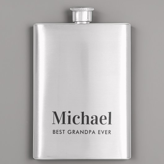 Beste Opa je Mit Monogramm Flachmann