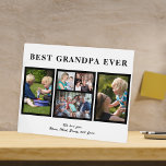 Beste Opa je moderne Schwarz-Weiß-Collage Fotoplatte<br><div class="desc">Moderne zeitgenössische Happy Vatertag BEST GRANDPA EVER fünf Foto-Familie Collage personalisierten Keepsake einfache schwarze Plaque mit einer kühnen Typografie Drehvorlage. Erstellen Sie Ihre eigene Version mit 5 benutzerdefinierten Familienbildern und Ihrem Text! Sie können die Farben von Text und Hintergrund ändern. Es kann ein niedliches Geschenk für Ihren Großvater oder Großvater...</div>