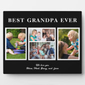 Beste Opa je moderne Schwarz-Weiß-Collage Fotoplatte (Vorderseite)
