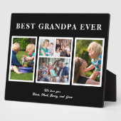 Beste Opa je moderne Schwarz-Weiß-Collage Fotoplatte (Seite)