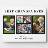 Beste Opa je moderne Schwarz-Weiß-Collage Fotoplatte (Vorderseite)