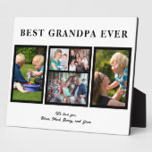 Beste Opa je moderne Schwarz-Weiß-Collage Fotoplatte (Seite)