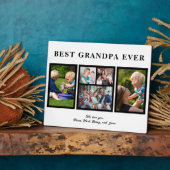 Beste Opa je moderne Schwarz-Weiß-Collage Fotoplatte (Seite)