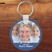 Beste Opa je Modernes Foto Keepake Schlüsselanhänger (Vorderseite)