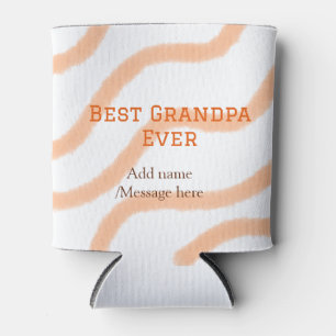 Beste Opa je orangefarbene Streifen Spirale Name t Dosenkühler