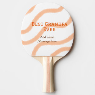 Beste Opa je orangefarbene Streifen Spirale Name t Tischtennis Schläger